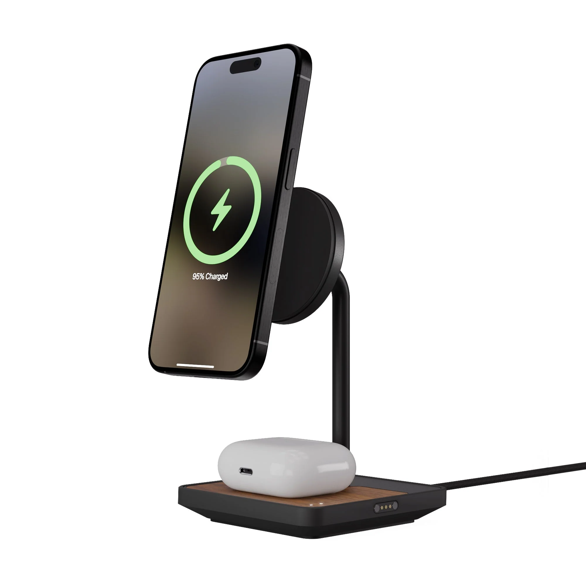 Wireless Charging Stand - Walnut - Image 10