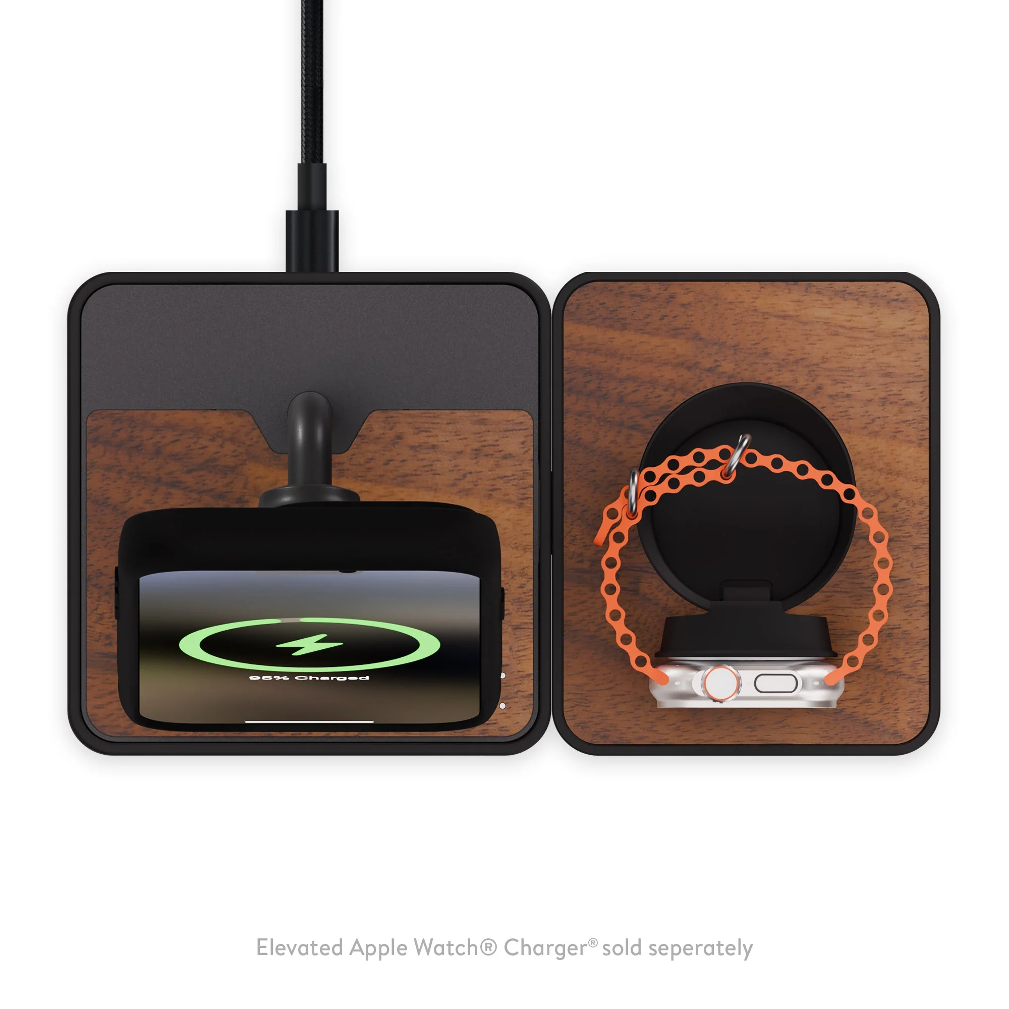 Wireless Charging Stand - Walnut - Image 8