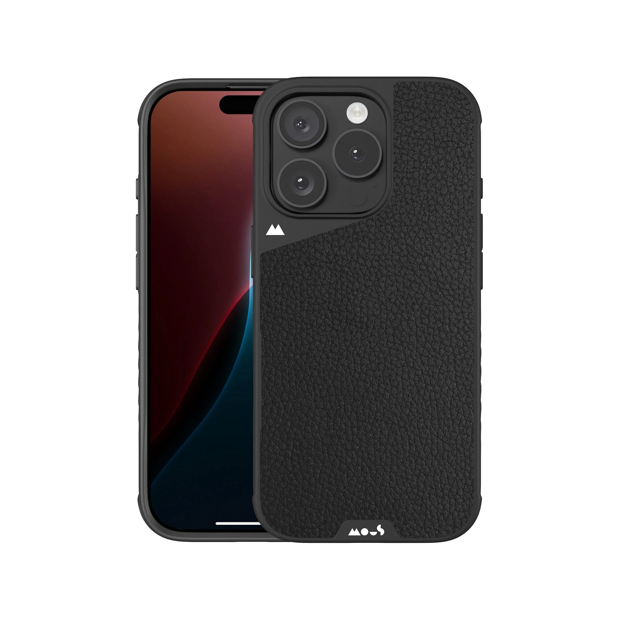 Black Leather Protective Phone Case with Camera Control Button - Limitless - Image 4