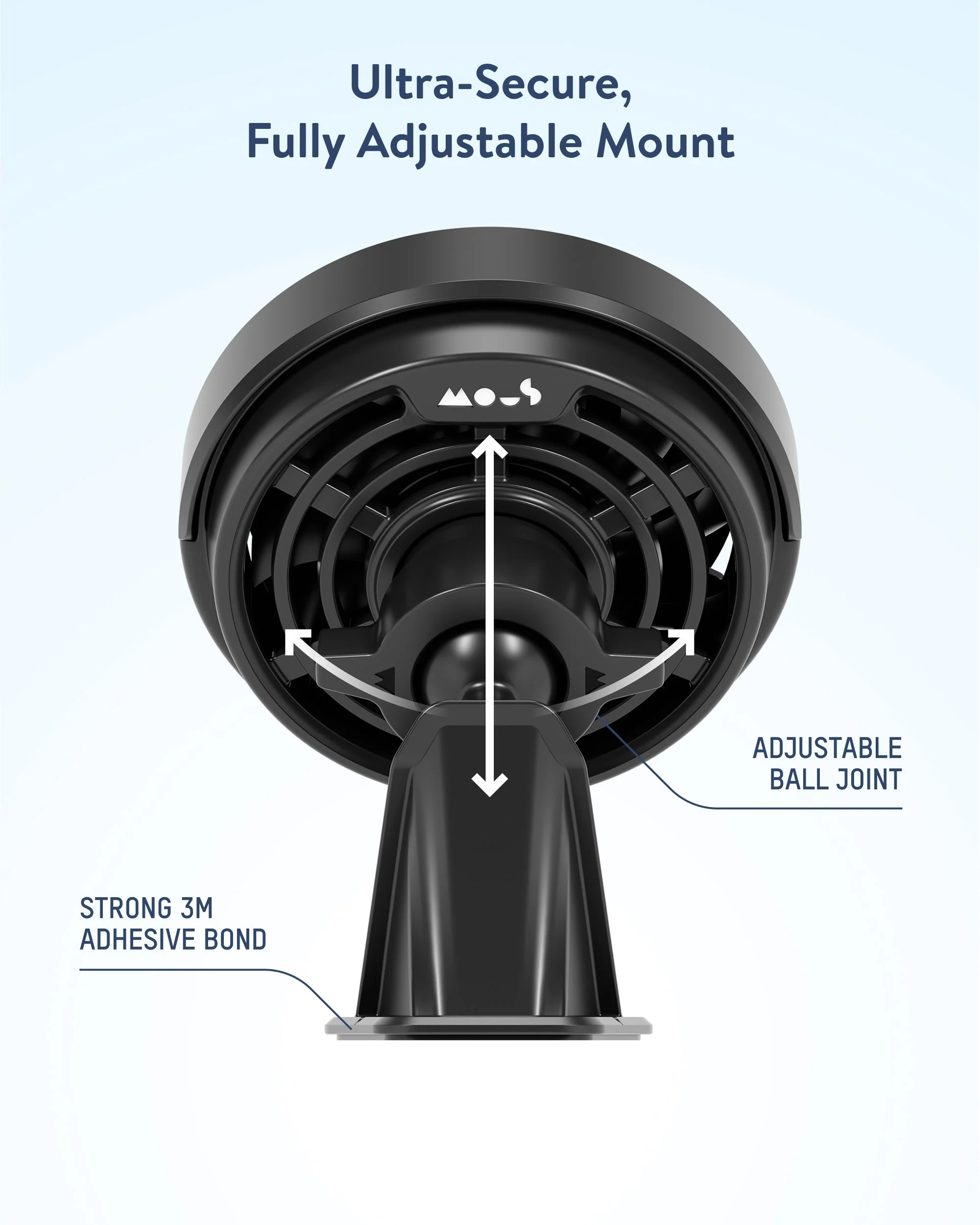 Adhesive Wireless Charging Car Mount - With Qi2 - Image 6